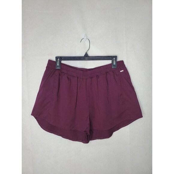 PINK Victoria's Secret RARE Burgundy Wine Lyocell Loose Fit Solid Casual Shorts - Picture 2 of 7